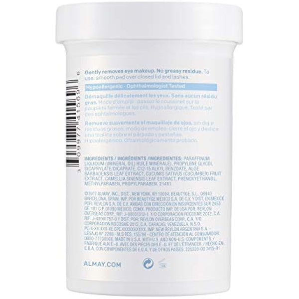 Almay Eye Makeup Remover Pads, Longwear & Waterproof 120 pads