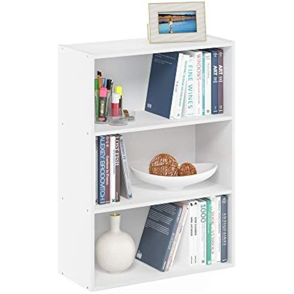 Furinno Pasir 3-Tier Open Shelf, Plain White