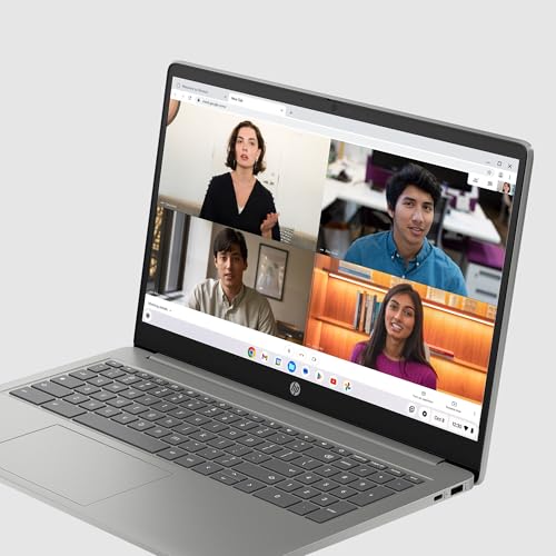 HP Chromebook 14" | Intel Processor N100 Processor| 4 GB RAM | 128 GB Flash Storage | Intel UHD Graphics | HD Display | Up to 12hrs battery | Chrome OS | Dual Speakers | Glacier Silver | 14a-nf0002sa