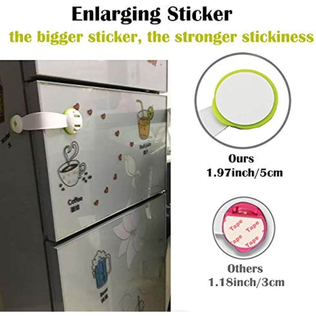 SMBOX Child Safety Cupboard Latch 6 Packs Stick On for Kitchen Self Adhesive Baby Proofing Latch Children Proof Locks for Door, Drawer, Closet, Refrigerator, Trash