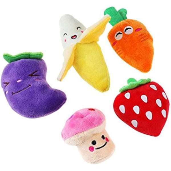 Emwel Small Dog Toys Squeaky Dog Toys Pets Squeaky Toy, 6 PCs Plush Puppy Toys for Small Medium Dogs