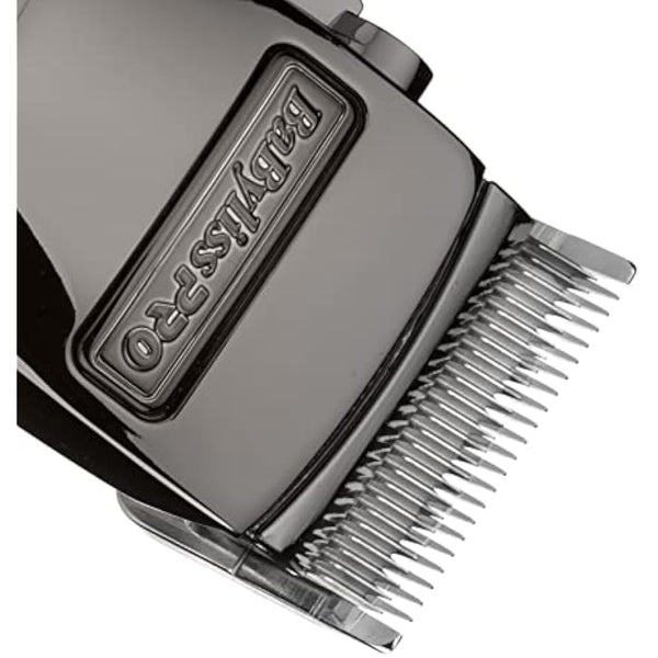 BaBylissPRO Cordless Super Motor Hair Clipper and Trimmer, Professional Mens Grooming Set, Precision Japanese Steel Blades, 6 Guides Cutting Grades 1-6, BAB8705U, Black