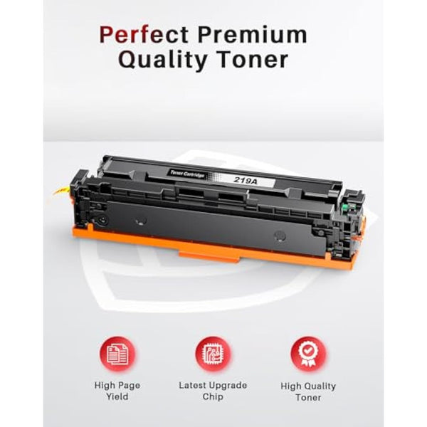 Halloya 219A Toner Cartridge Whit Chip Compatible for 219A W2191A W2192A W2193A 219X W2190X Replacement with Color LaserJet Pro 3202dn 3202dw MFP 3302fdn 3302fdng 3302fdw 3302sdw 3302sdwg (1 Black)