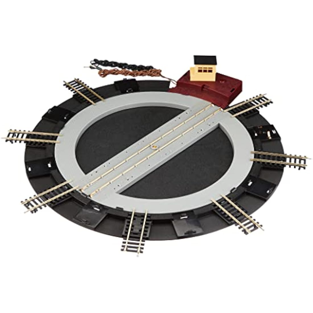 Hornby R070 OO Gauge Motorised Turntable, Model Train Accessories for Adding Scenery, Dioramas, Woodland, Buildings and More to 00 Gauge Model Railway - 1:76 Scale