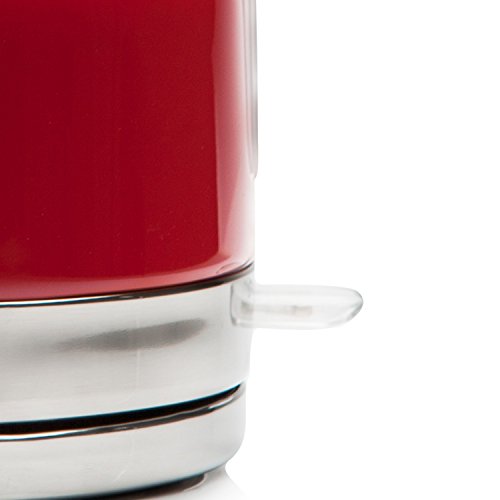 Haden Jersey Red Kettle - 1.5L Temperature Gauge & indicator Light - Electric 3000w Rapid Boil Auto Shut-off, Boil-dry Protection, Stainless Steel