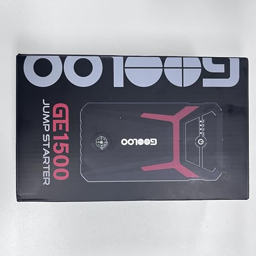GOOLOO 1500A Jump Starter Power Pack, Car Battery Booster Jump Starter for 12V Vehicle(Up to 6.0L Gas,4.0L Diesel), Jump Pack and Jump Starters, With Smart Jumper and LED Torch
