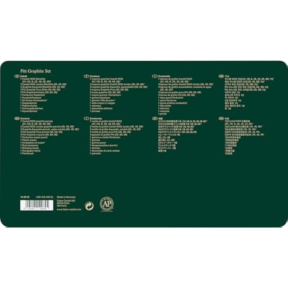 Faber-Castell Pitt Graphite 26-Piece Large Tin Professional Quality Set in a Metal Case