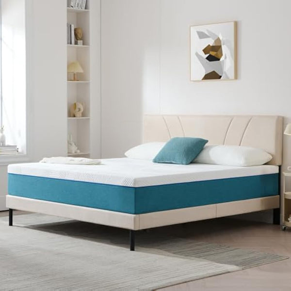 Hiimgo Super King Mattress, Memory Foam Mattress, Breathable Mattress Medium Firm, Perfect for Body Support, Durable for Super King(180x200x22cm)