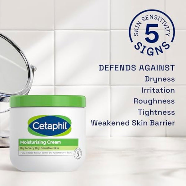 Cetaphil Body Moisturiser, 450g, Moisturising Cream For Dry to Very Dry, Sensitive Skin, With Niacinamide & Vitamin E