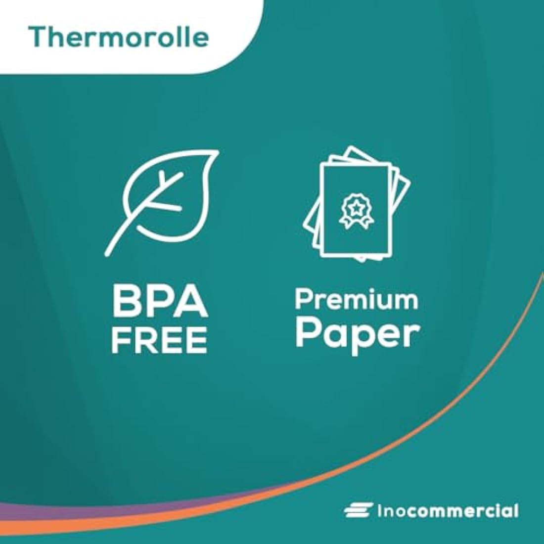 Inoverse EC-Cash Thermal Rolls 57 mm x 60 mm x 12 mm, Thermal Paper Till Rolls, 50 m, 50 Rolls, Receipt Rolls for POS System, EC Devices and ATM Machines, BPA-Free