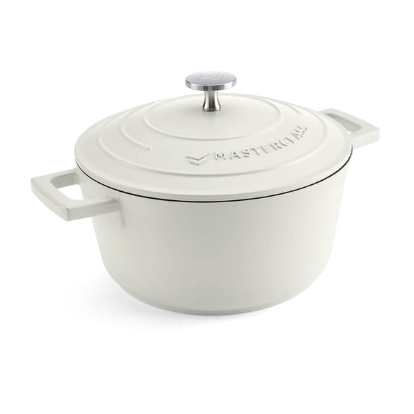 MasterClass Casserole Dish With Lid, Medium 4L/24 cm, Lightweight Cast Aluminium, Induction Hob And Oven Safe, Black