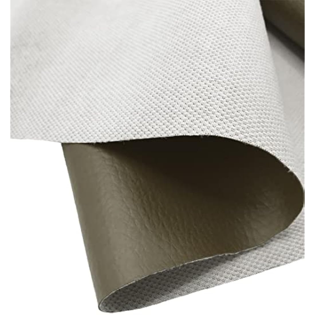 A-Express Grained Faux Leather Fabric Waterproof Heavy Duty Leatherette Vinyl Leathercloth Upholstery Textured Material - Khaki 2 Metres 200cm x 140cm