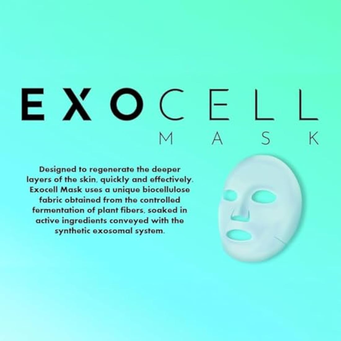 EXOCELL MASK, Cutting-Edge Skincare Solution with Deeply Hydrating Anti-Ageing & Antioxidant Technology, Hyaluronic Acid, Peptides, Synthetic Exosomes. Plumps, Lifts, Soothes Skin | 5 Masks (Full Set)