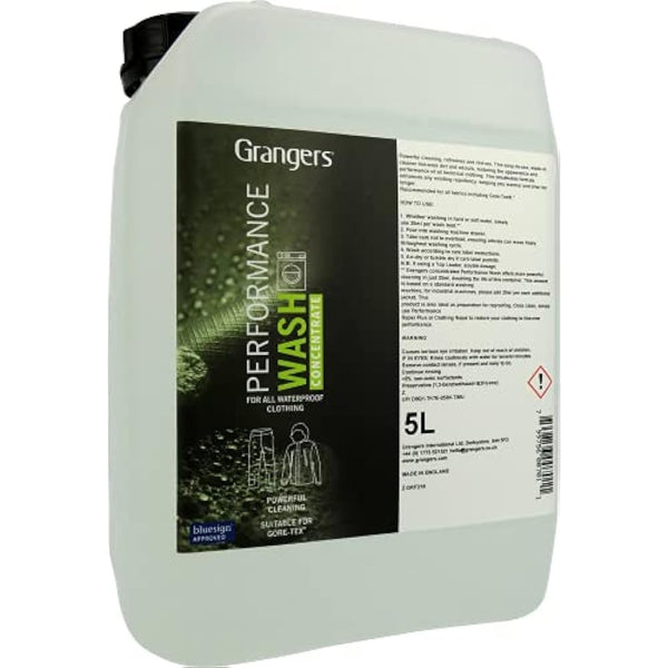 Grangers Performance Wash | 5 Litre | Cleans, Refreshes and Restores the Appearance of All Outdoor Clothing