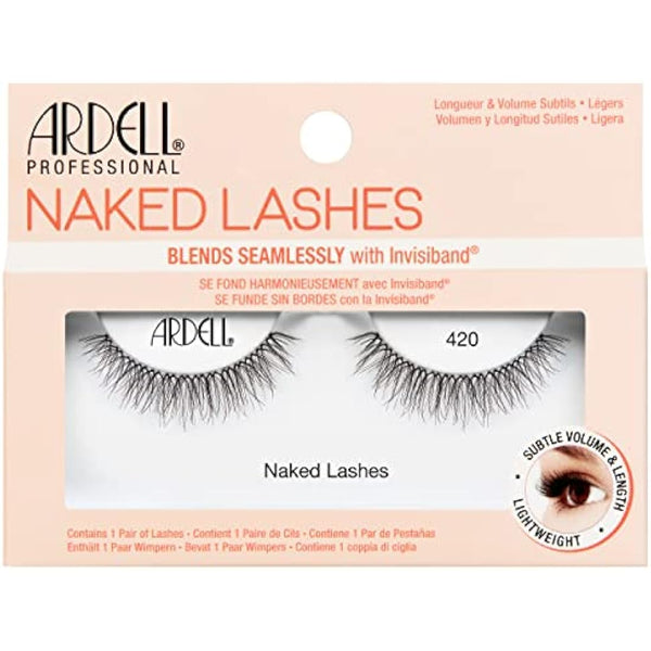Ardell Naked Lash 420 False Eyelashes, Short Length, Natural Look, Vegan Friendly, 1 Pair (Pack of 1)
