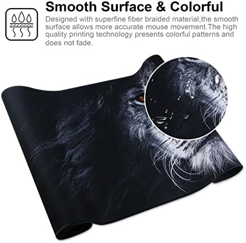 Jahosin Extended XXL Gaming Mouse Pad, Non-Slip Rubber Base, Smooth Surface Waterproof Computer Desk Mat for PC, Mac, Laptop - Stitched Edges for Gaming,Office,Home