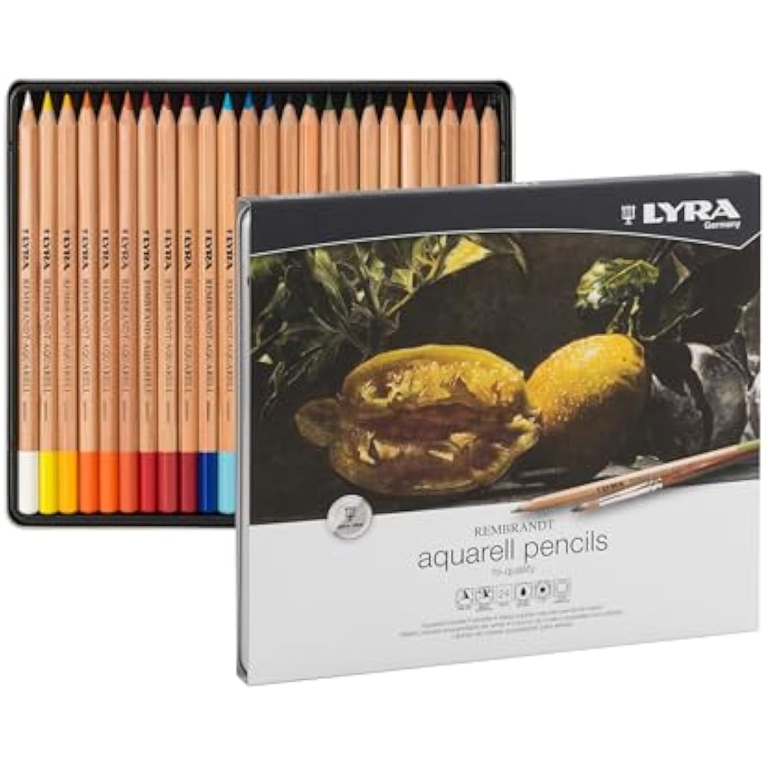 LYRA Rembrandt Aquarell, Fine Art Watercolour Pencil Set, 24 Assorted Colours, For Professionals & Students