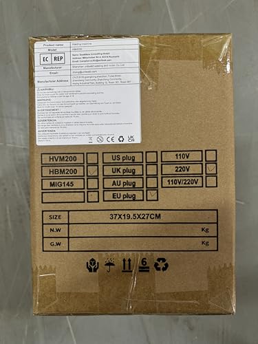 HITBOX Gasless MIG Welder 240V 200A, 3-in-1 Synergy Welding Machine MIG/ARC/Lift TIG with LED Display, Flux Core Wire & MIG Torch – IGBT Inverter Portable Welder(HBM200)