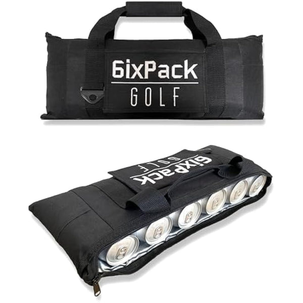 Golf Cooler Bag - Keeps Drinks Cold for Hours - Fits Discreetly in Any Golf Bag - Includes Ice Packs - Soft Cooler Holds 6 Beer Cans or 2 Wine Bottles - Golf Accessories for Men