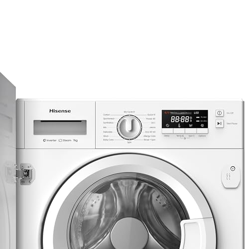 Hisense 3 Series WFQA9014EVJM Freestanding 9 KG Front Load Washing Durable Inverter Machine Steam Wash Quick Wash 15 Washing Programs 1400 RPM White- Energy Rating A