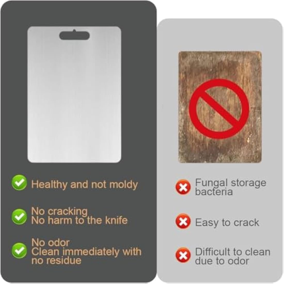 3 Piece Chopping Board Set, Stainless Steel Cutting Boards for Meat, Vegetables, Fruit, Cutting Boards for The Kitchen, Dishwasher-Safe