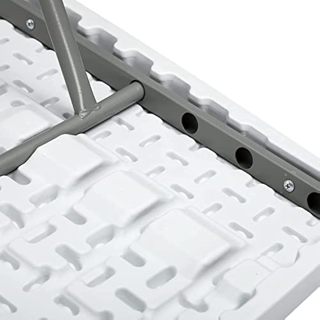 HollyHOME Small Folding Table 2.5FT/76cm Foldable Dining Table for Garden Patio Balcony Camping Portable Picnic Tables Height Adjustable Trestle Tables for BBQ Catering Party Kitchen Outdoor Indoor