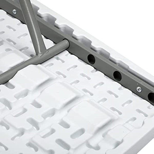 HollyHOME Small Folding Table 2.5FT/76cm Foldable Dining Table for Garden Patio Balcony Camping Portable Picnic Tables Height Adjustable Trestle Tables for BBQ Catering Party Kitchen Outdoor Indoor