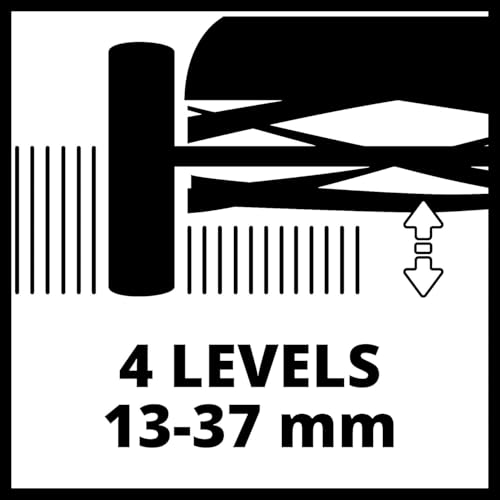 Einhell GC-HM 300 Hand Push Lawnmower -- Manual Lawn-Mower With 30cm Cutting Width, 16L Grass Box, 4 Cutting Height Levels -- Walk-Behind Lawn Mower For Small Gardens, Red & Black