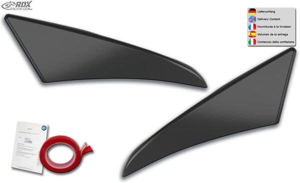 RDX Racedesign Head light spoilers compatible with Volkswagen Crafter 2006-2017 (ABS)