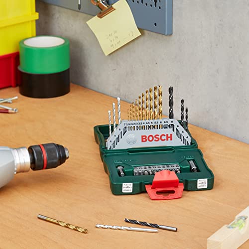Bosch 70-Pieces X-Line Titanium Drill and Screwdriver Bit Set (for Wood, Masonry and Metal, Accessories Drills)