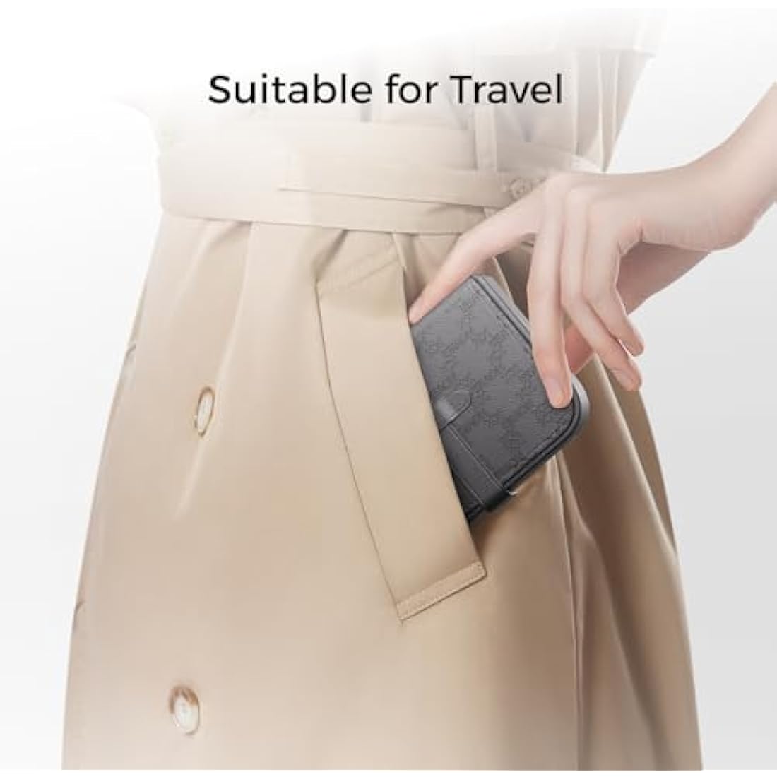 HOVERAir Black Portable Case 105g Specifically Designed X1 Drone, 13,7 cm × 9,7 cm × 4 cm, Pocket-Sized, Made of Stylish PU Material, with Waterproof, Dustproof and Shockproof Features