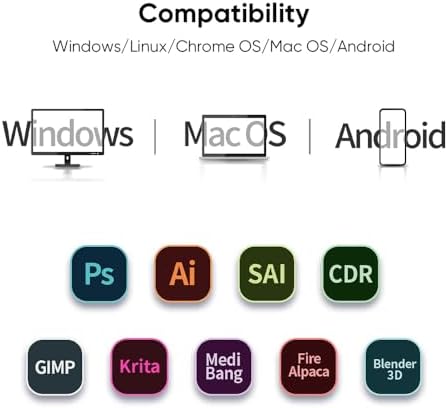 XPPen Deco 01 V3 Drawing Tablet with 10" x 6.25" Working Area & 8 Shortcut Keys, 16K Pen Pressure Sensitivity, Works with Windows, Mac & Android, Graphics Tablet for Sketch, Design, and Photos Editing