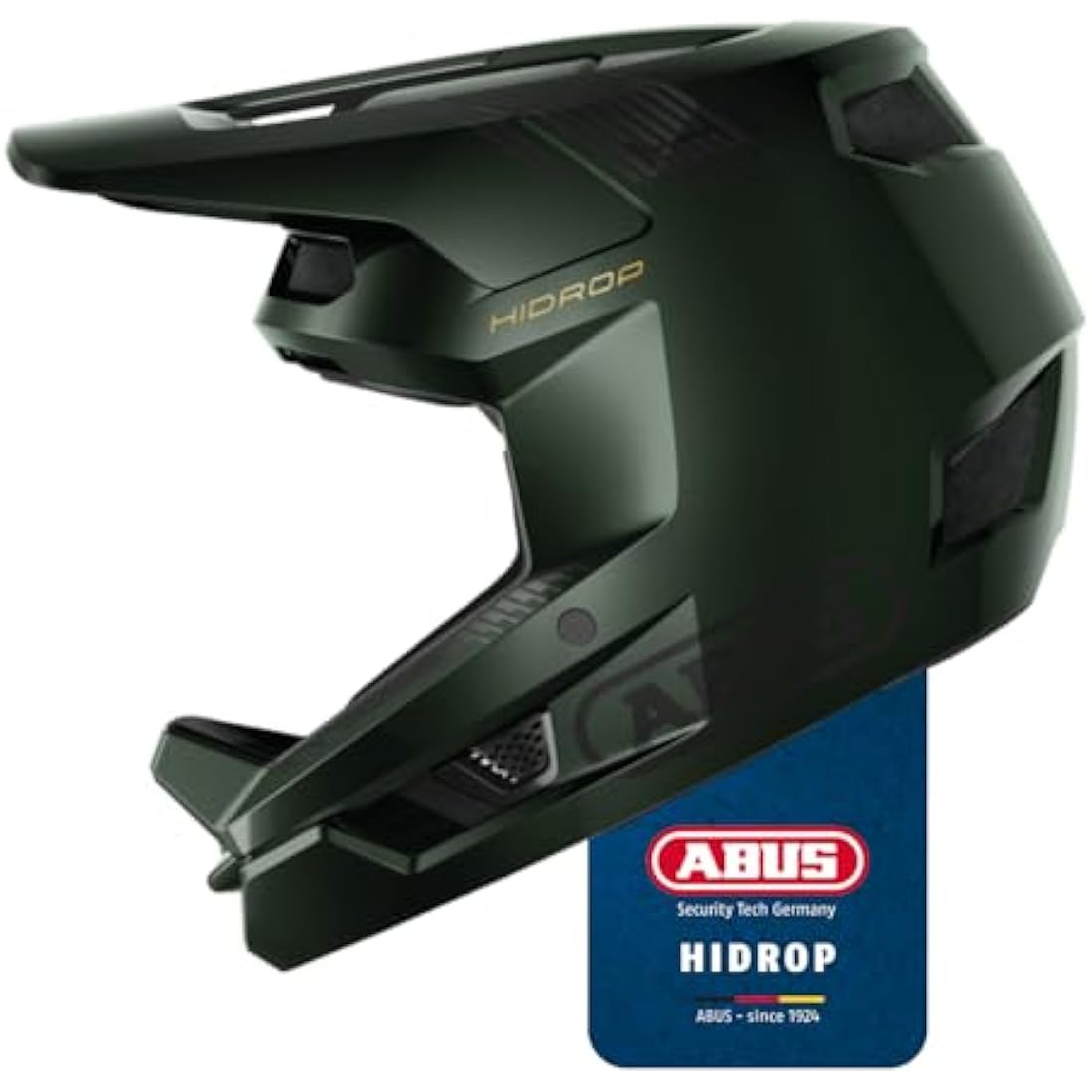 ABUS Downhill Bicycle Helmet HiDrop - Full-face Helmet with ABS Outer Shell for MTB Trails