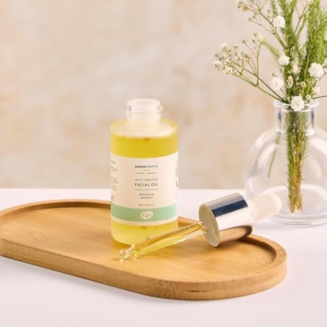 Green People Anti-Ageing Facial Oil - Paraben & Alcohol Free - Cruelty Free & Vegan, 30ml