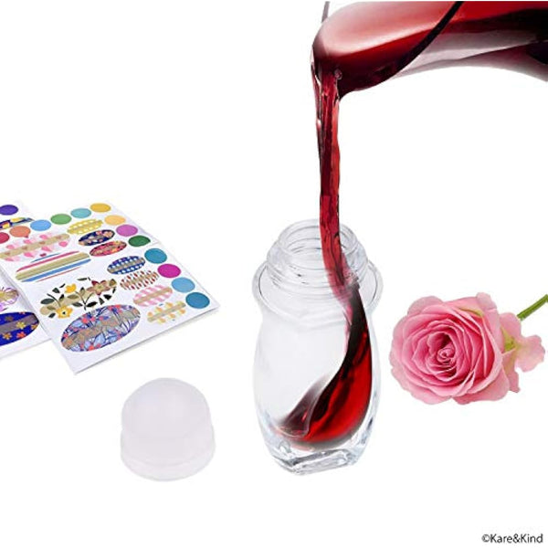 Kare & Kind Empty Refillable Glass Roll-On Deodorant Bottles (6-Pack) Leak-Proof 1.05 Oz (30 ml) with Stickers - Twist Cap For Homemade Natural Deodorant, Sunscreen, Moisturizer