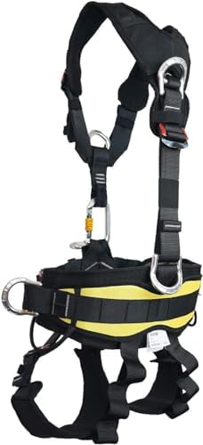 Full Body Safety Harness - Adjustable Outdoor Mountain Climbing Belt for Rock & Tree Climbing, Fire Rescue