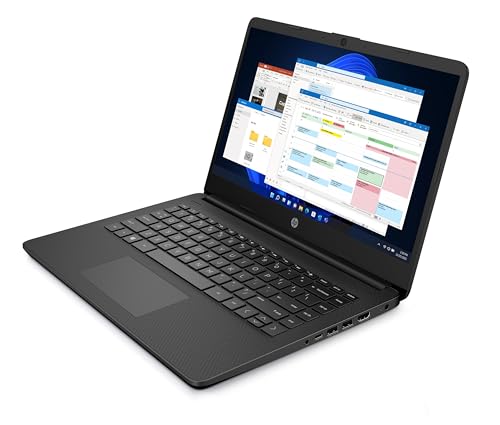 HP Stream 14" Laptop, Intel N4120 Processor, 4 GB RAM, 64 GB eMMC, Intel UHD Graphics, HD Display, Dual Speakers, Microsoft 365 Personal 12 month included, Win 11, Jet Black, 14s-dq0000sa