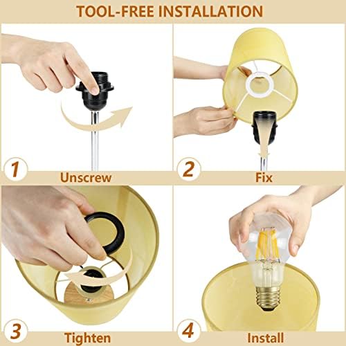 Allesgute Bedside Lamps Set of 2, 45cm Dimmable Table Light of Knob Control, Bed Side Lamp with USB A + C Charging Ports, Modern Small Nightstand Light for Bedrooms (8W E27 Bulb Included)