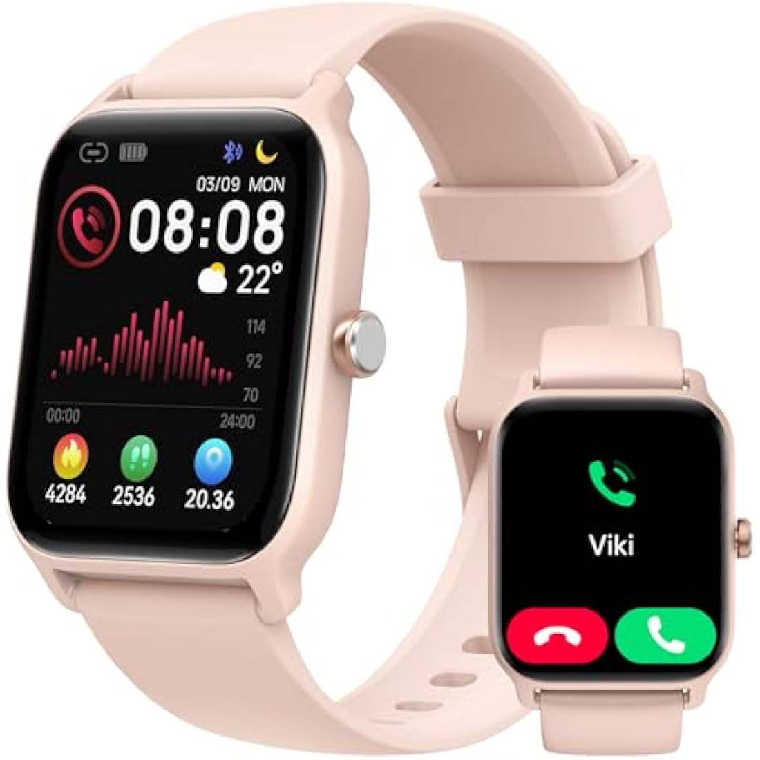 Smart Watch for Women, Answer/Make Calls, Alexa Built-in, [1.8"HD Screen] Smart Watches for Women iPhone/Samsung/Android, Fitness Watch with Heart Rate Sleep SpO2 Monitor,IP68 Waterproof, 100+ Sports