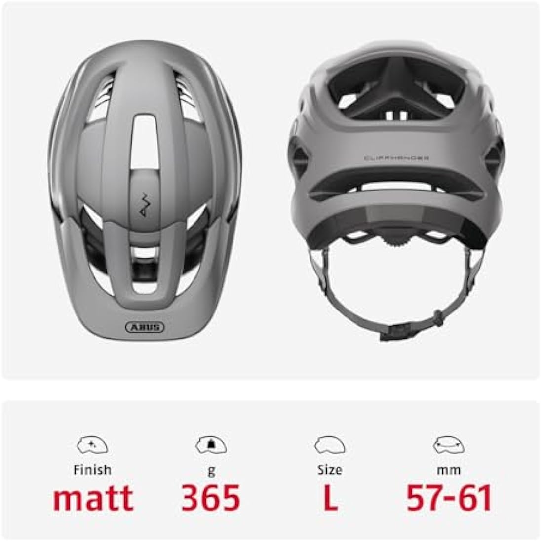 ABUS CliffHanger MTB helmet - bike helmet for demanding trails - with large ventilation openings & TriVider strap system - for men and women