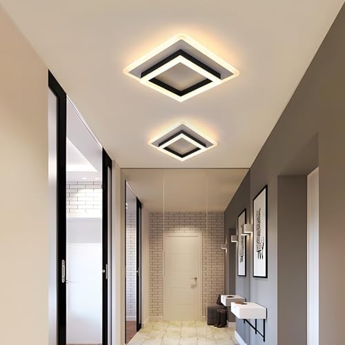 DELIPOP Modern Ceiling Lights, 30W 3375LM Square Ceiling Lamp Warm Light 3000K, LED Ceiling Lighting for Bedroom Living Room Hallway Office Kitchen Balcony