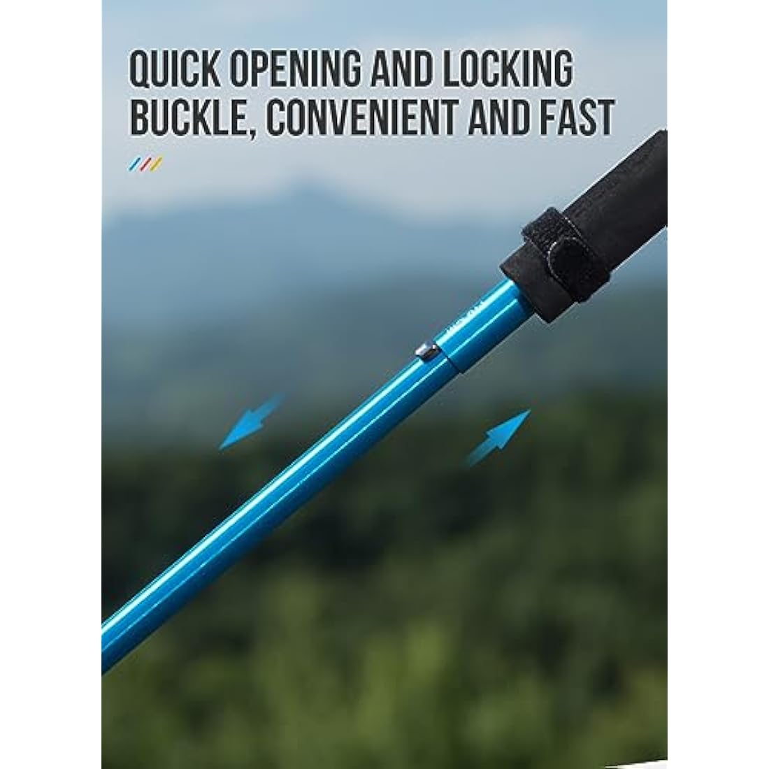 AONIJIE Trekking Poles Folding, Lightweight, Aluminum Hiking Poles,120cm Adjustable, Ultralight For Walking Running Sticks Send 2pc Pair (120)