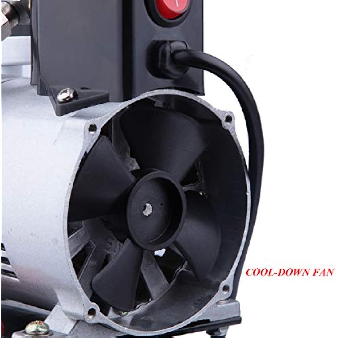 Timbertech Professional Upgraded Piston Airbrush Compressor ABPST07 with Motor Cool Down Fan/Powerful Working Pressure/Strong Airflow for Hobby, Food Decoration, Body Tattoo, Graphic and so on