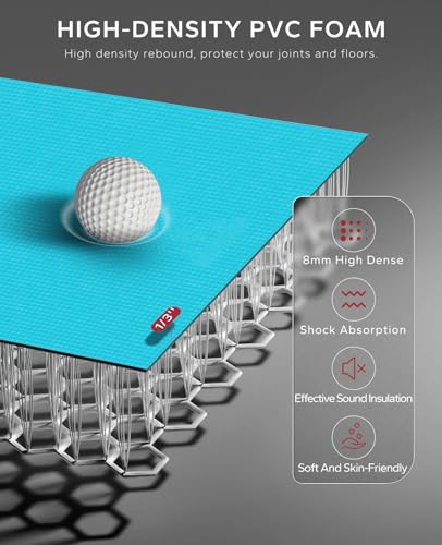 HAPBEAR Large Yoga Mat-7'?5'(213?152cm), Non-Slip, Ultra Durable, 0.31''(8mm) Thick Workout Mats for Home Gym, Large Exercise Mat for Fitness, Yoga,