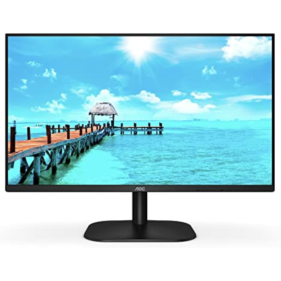 AOC 27B2AM - 27 inch FHD Widescreen Monitor, 4ms, VA Frameless Design, LowBlue Mode, Flicker free, Speakers (1920 x 1080 @ 75Hz, HDMI 1.4 x 1, VGA),Black