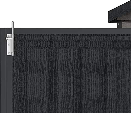 Duramax WoodSide 10 x 8 (8.02 m2) Plastic Garden Shed with 3 Fixed Windows & Metal Foundation Kit, Strong Metal Roof Structure Fire Retardant and Maintenance-Free Storage Shed - Ivory/Brown