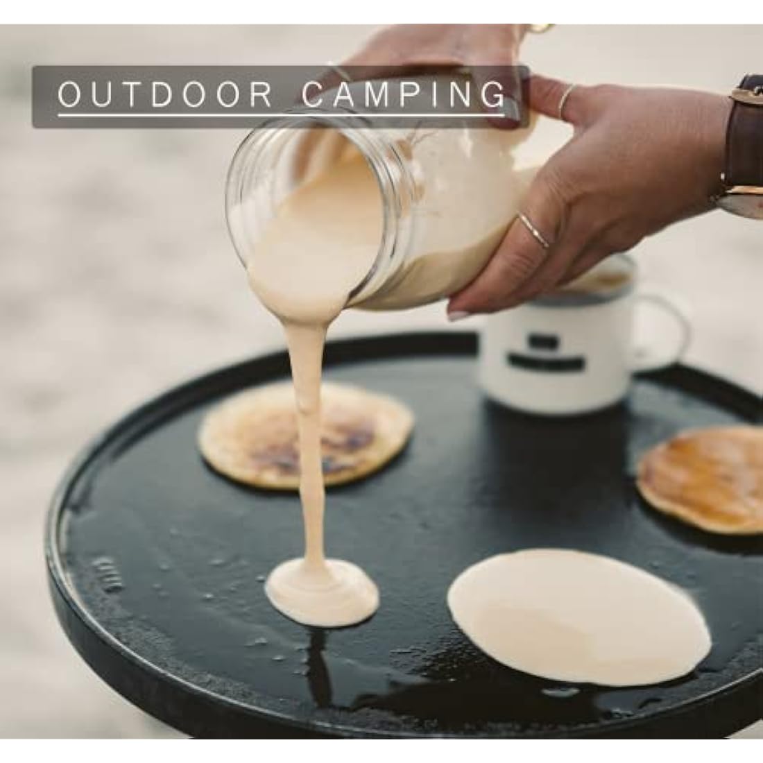 Double Sided Cast Iron Griddle Pan for BBQ - 30 cm