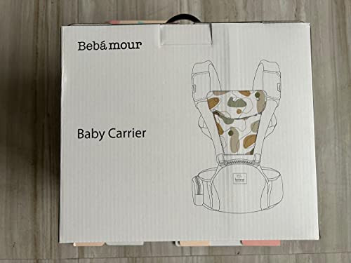 Bebamour Baby Carrier Newborn to Toddler Baby Carrier Hipseat 0-36Months with Head Hood, 3 PCS Teething Pads, Waist Extender, Grey
