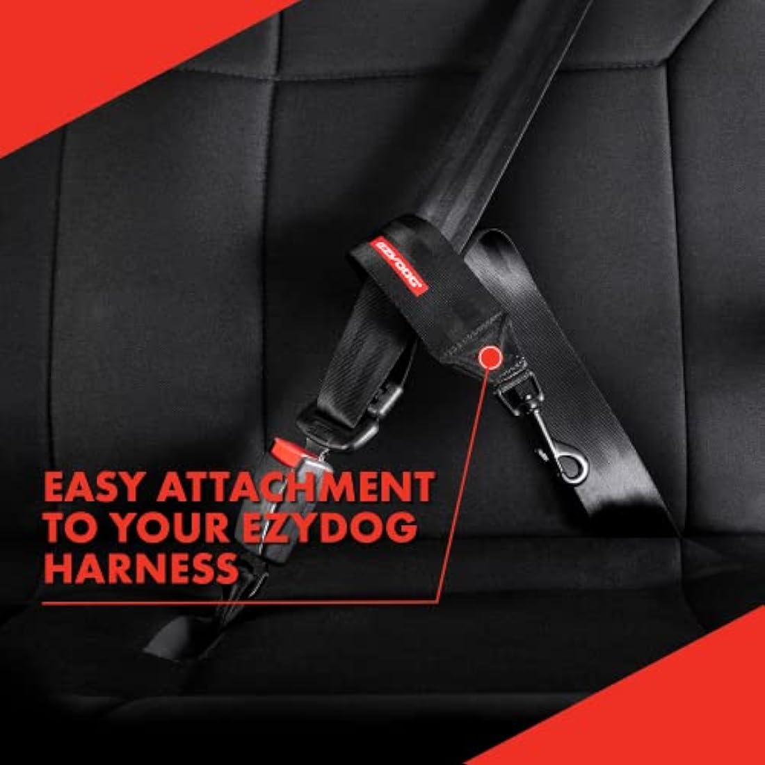 EZYDOG Dog Seat Belt | Car Restraint Harness, Safety Seat Belt for Trips, UK Universal, Rule 57 Compliant
