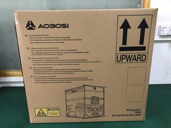 AAOBOSI Compressor Camping Fridge 95L, Car Fridge Dual Zone with 12/24V DC and 100-240V AC, -20°C to 20°C Portable Freezer for Car, Campervan, Lorry, Truck, Boat